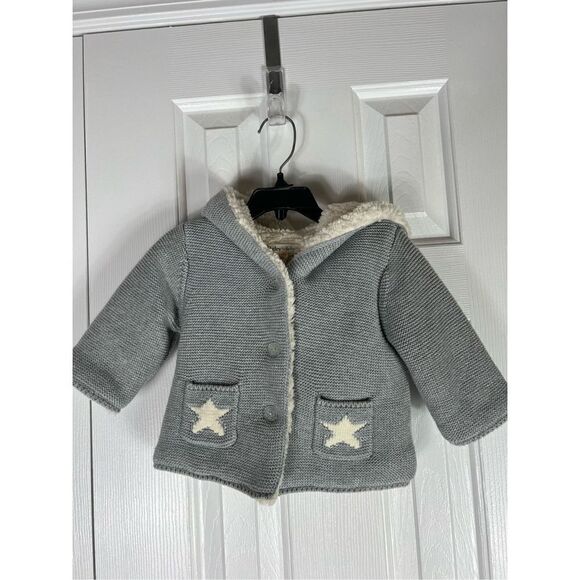 Hatley Girls Silver Teddy Jacket Size 12/18m - Picture 1 of 5